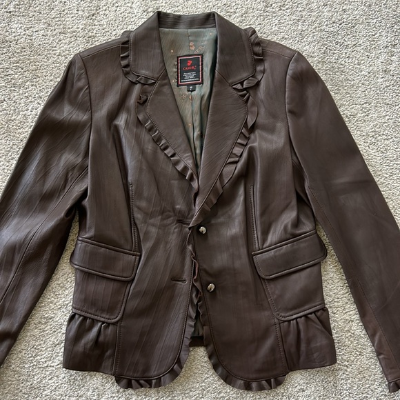 Buttery Soft Brown Leather Jacket - Picture 2 of 8